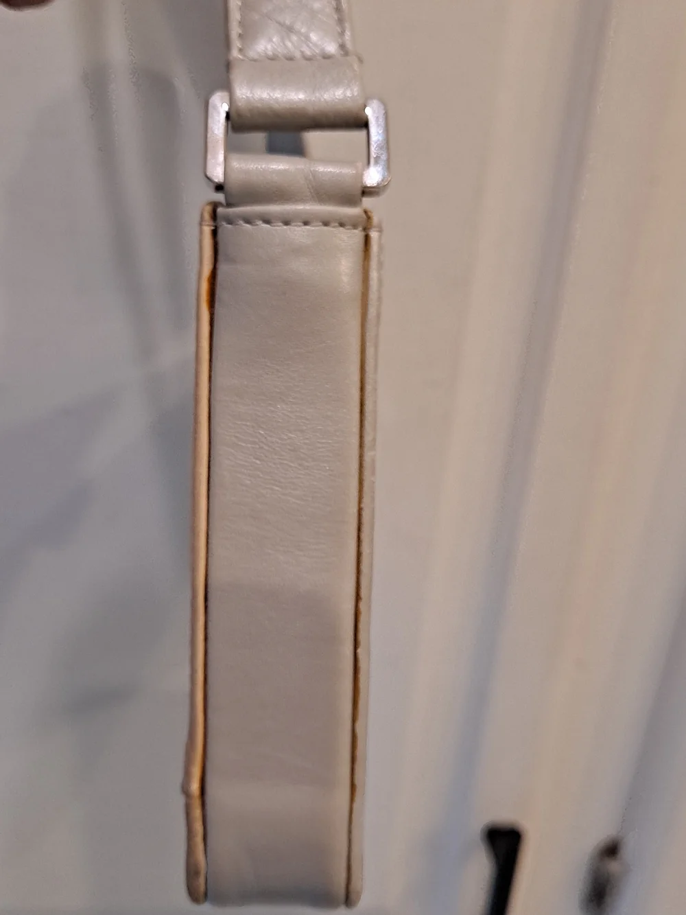 Swarovski Crystals Y2k Beige Gray Tri-panel Colorblock Baguette Shoulder Bag
